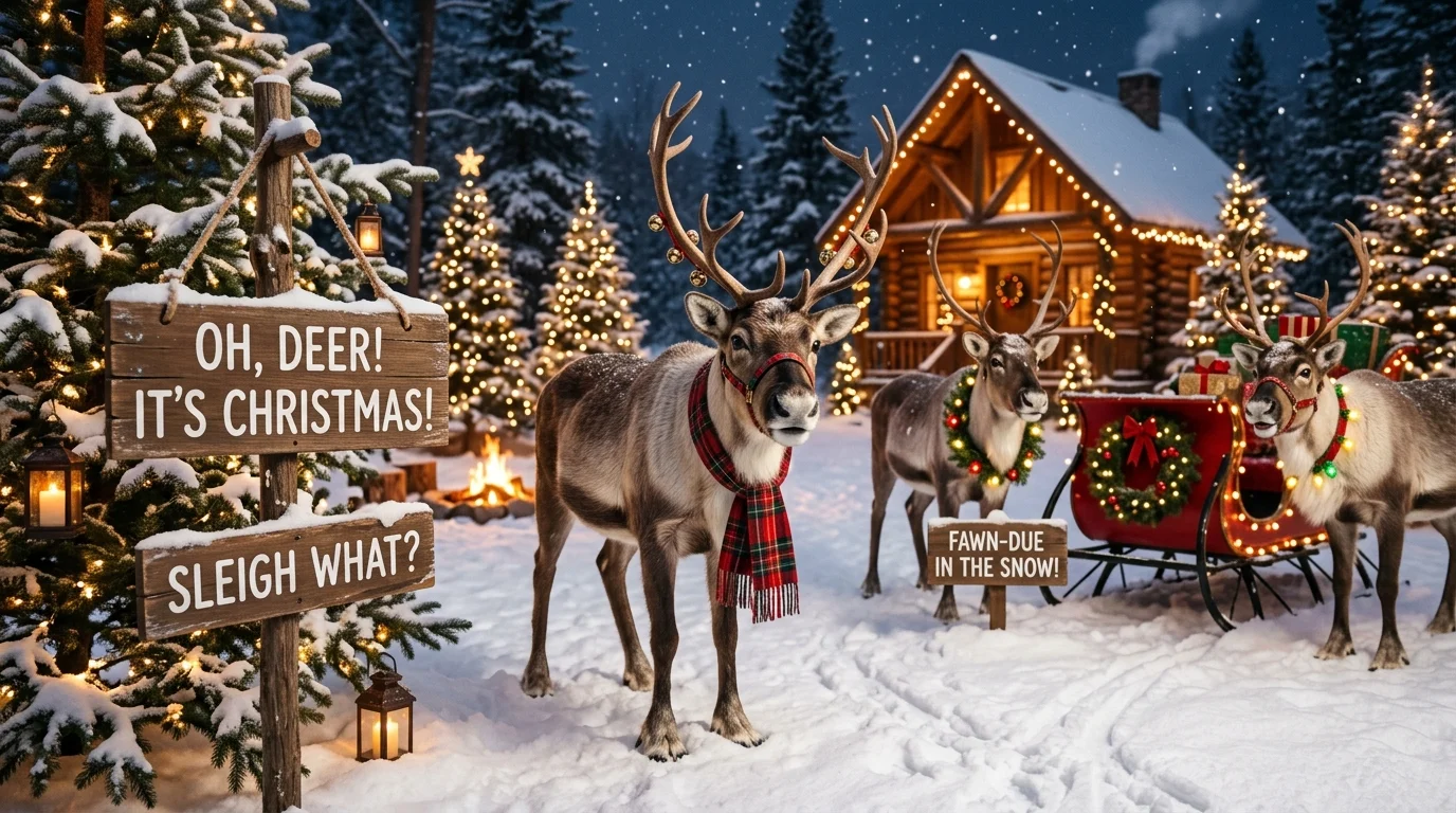 30 Extra Christmas Deer Puns