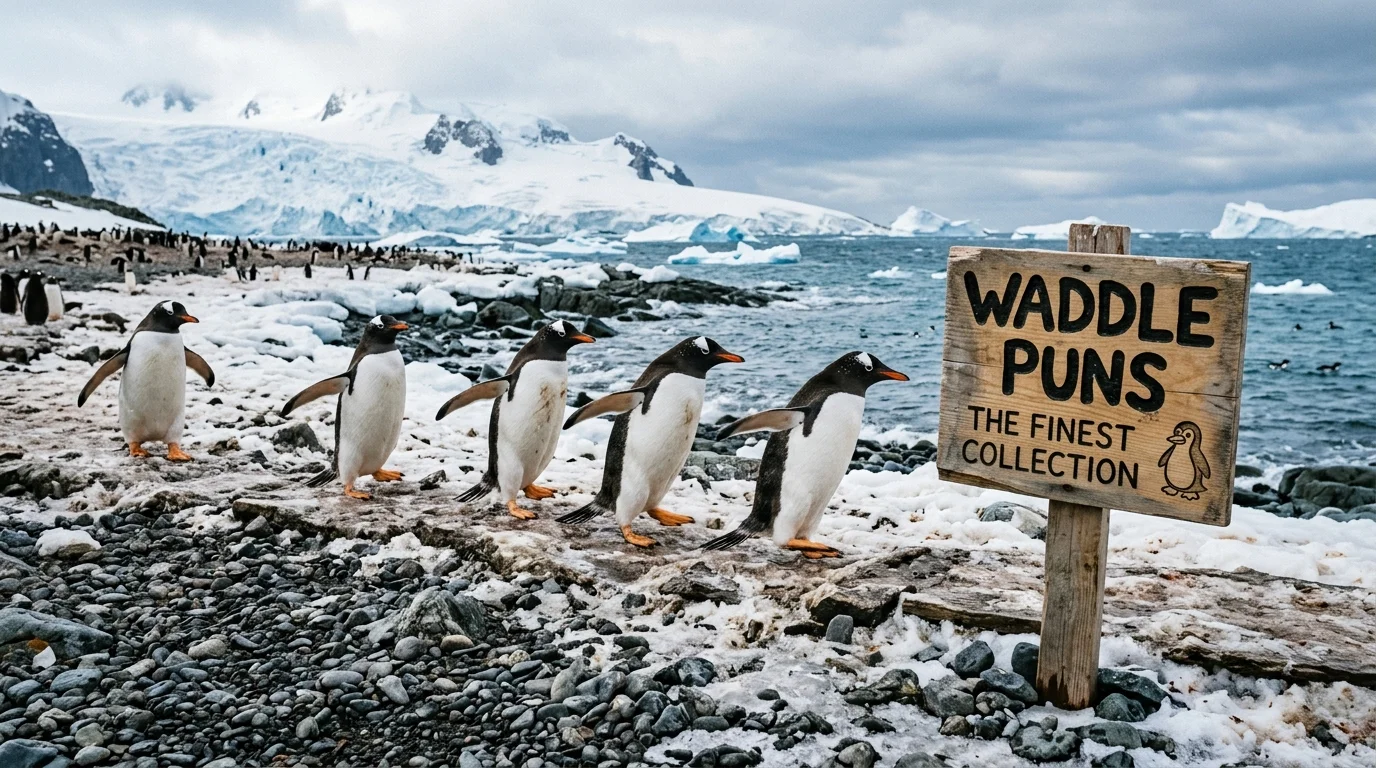 Penguin Waddle Puns