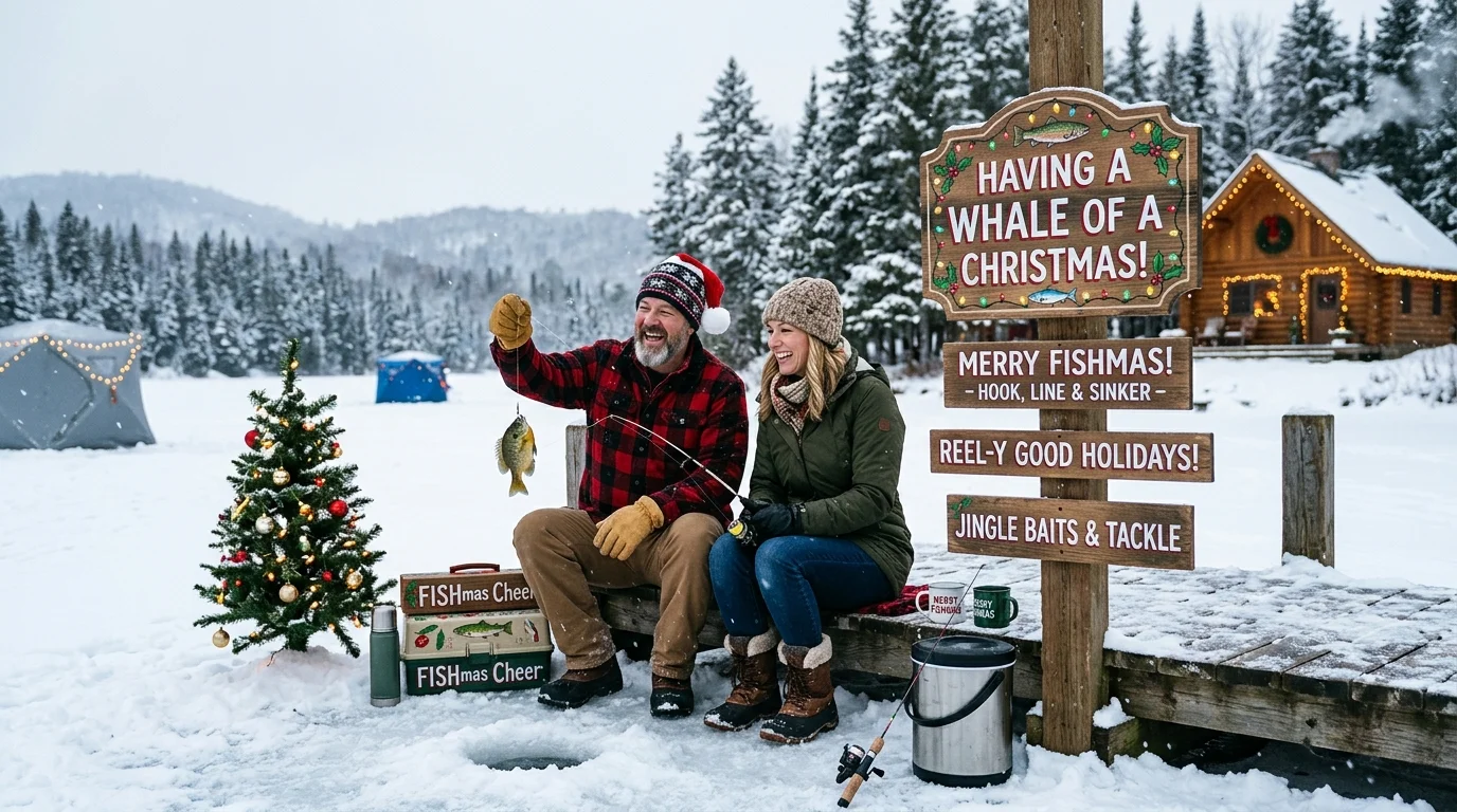 Santa Fishing Puns